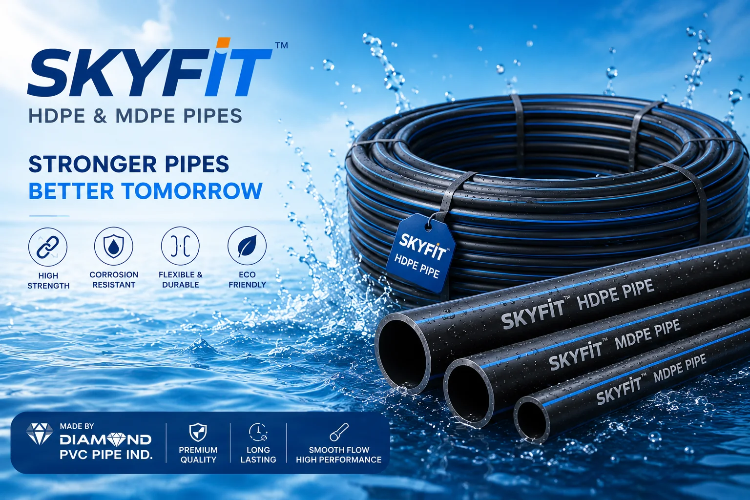 SKYFIT HDPE and MDPE pipe systems
